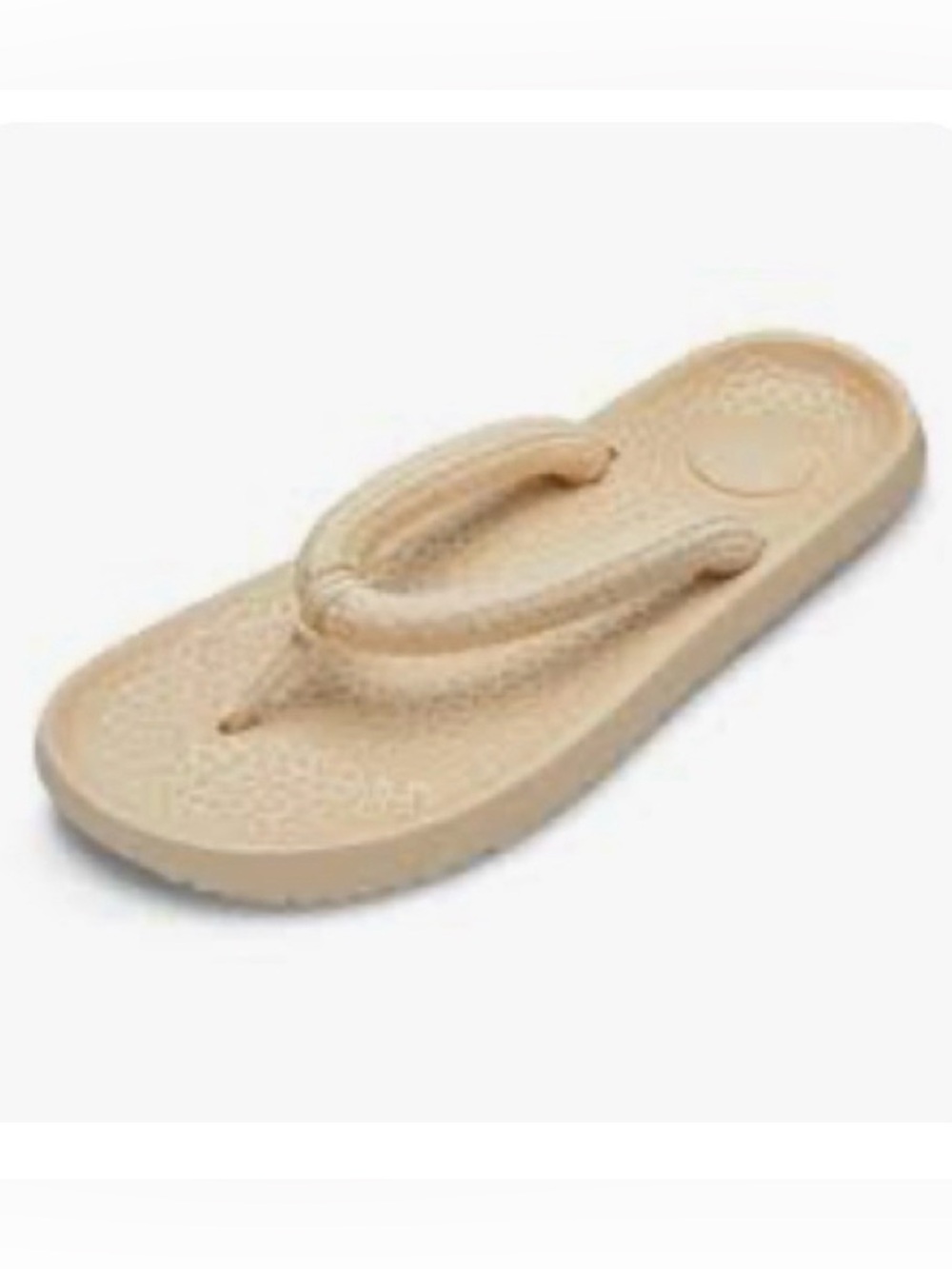 Allbirds Sugar Zeffers Lux Beige Textured Flip Flops